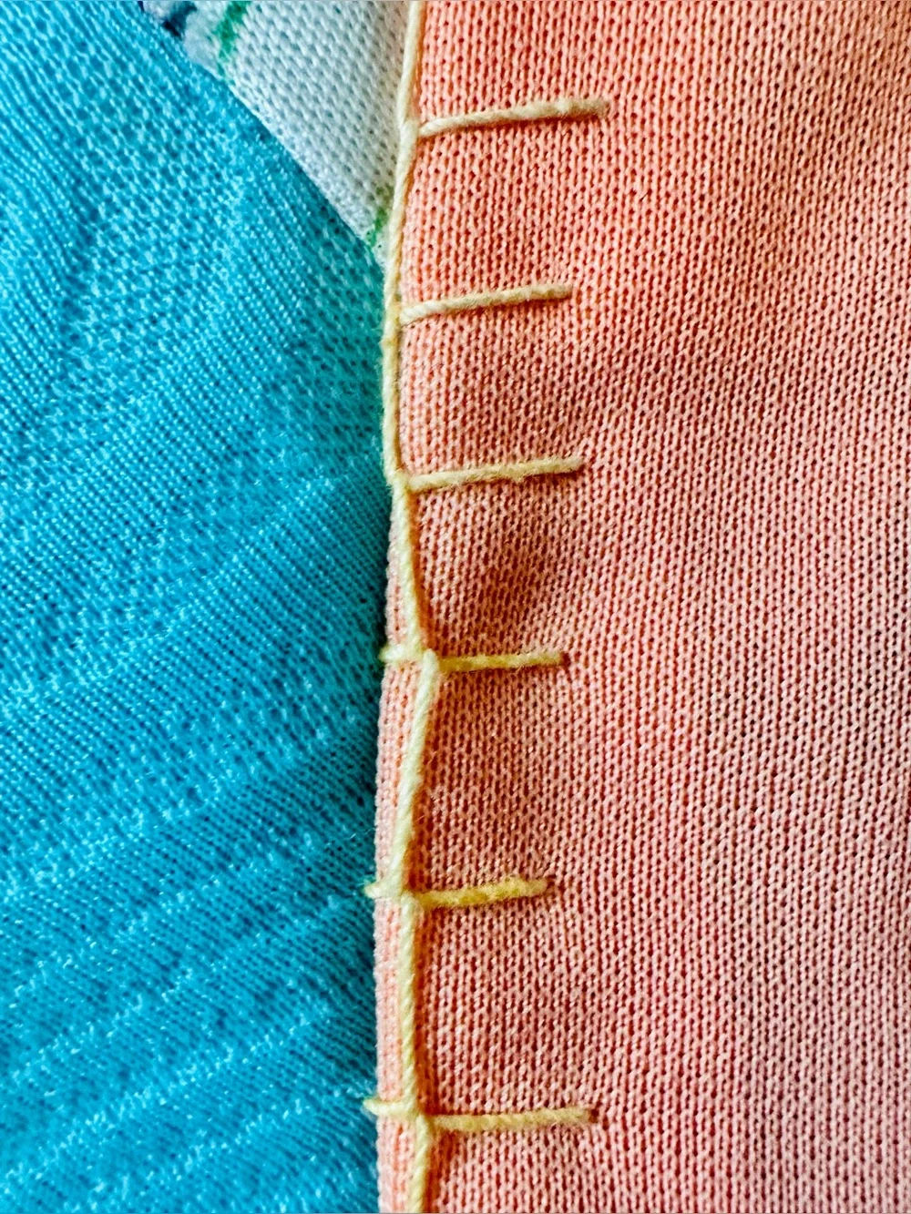 VTG Multi-Color Handmade Patchwork String Herringbone Quilt